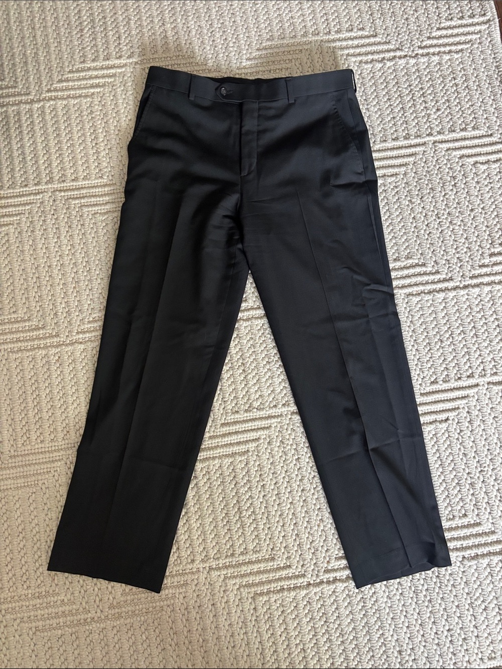 Stafford Travel Stretch Classic Fit Dress Pants - 34x30 - Black